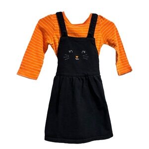 Baby Girls Cat Dress/Jumper Onesie Set